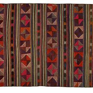 6.7 ft X 4.0 ft Oushak Turkish Vintage KilimRug Anatolian Handmade Boho Decor ,Multiple Color,Medium size Oriental rug,Handmade rug,Boho rug