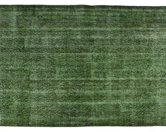 8.3 ft X 4.6 ft Oushak Turkish Overdyed Area Rug Anatolian Handmade Boho Decor Green,Bedroom rug,Large rug,Oriental rug,Handmade Boho rug,