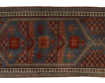 9.5 ft X 1.8 ft Oushak Turkish Vintage,Runner Rug,Anatolian Handmade Boho Decor,Bedroom rug,Longrug,Oriental rug,Handmade rug,Boho rug