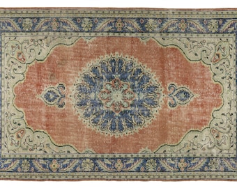 10,0 stóp x 6,5 stóp turecki dywan vintage Oushak anatolijski ręcznie robiony wystrój boho, dywan do sypialni, duży dywan, dywan orientalny, ręcznie robiony dywan, Bohorug,