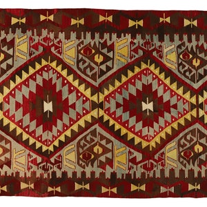 10.5 ft X 4.9 ft Oushak Turkish Vintage KilimRug Anatolian Handmade Boho Decor,Brown,Bedroom rug,Large rug,Oriental Handmade rug,Bohorug
