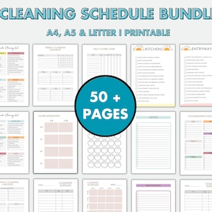 Ultimate cleaning bundle printable, Cleaning Planner Bundle, Weekly, Monthly, Cleaning Checklist, Planner, Cleaning Schedule, PDF