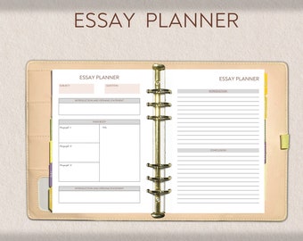 Essay Planner for Students printable and editable, Writing Template, Revision Planner and Insert, A4 A4 Letter