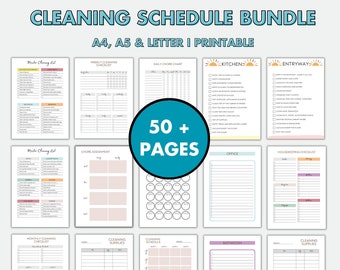 Ultimate cleaning bundle printable, Cleaning Planner Bundle, Weekly, Monthly, Cleaning Checklist, Planner, Cleaning Schedule, PDF