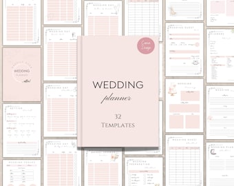 Afdrukbare planner bruiloft planner, bruiloft planner kit, bruiloft bindmiddel sjabloon, bruiloft boek, bruiloft organisator, A4 A5 brief/halve pdf