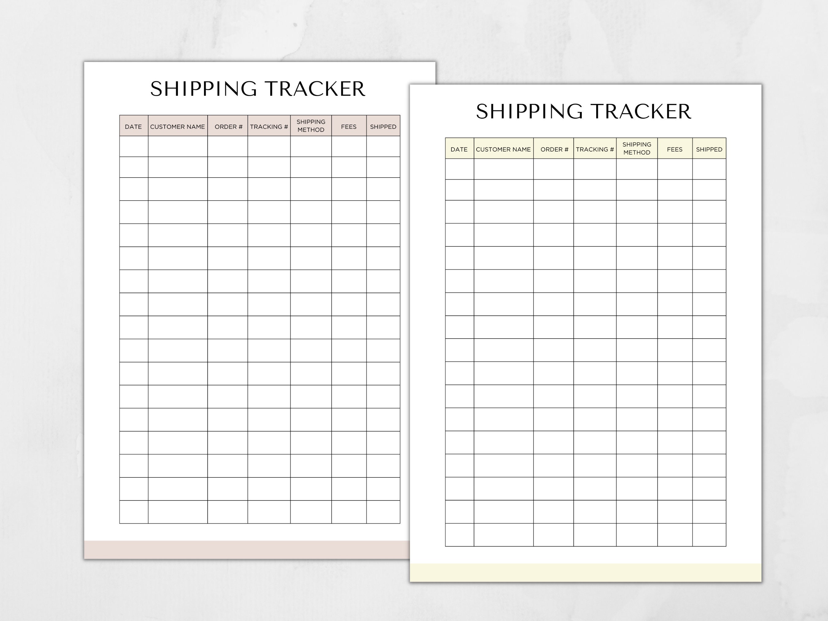 Printable Shipping Tracker, Editable Shipping Template, Shipping Log ...