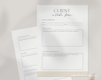 Modulo di assunzione del cliente di coaching Modello di coach di vita di onboarding Questionario di assunzione Modulo di onboarding Modulo di accordo di riservatezza del coach