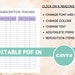 Editable and Printable Subscription Tracker, Subscription Log ...