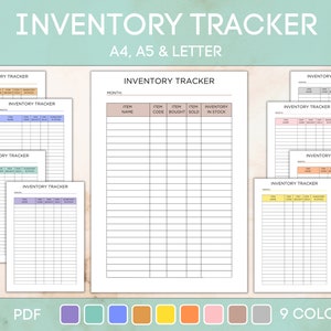 Inventory Tracker Printable, Inventory Management Form, Inventory sheet, Simple Inventory Organizer, Product Inventory List, A4,A5,Letter