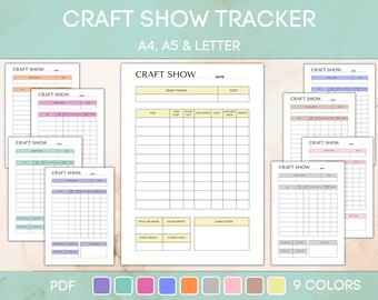 Editable and Printable Craft Show Tracker, Craft Fair Log, Market Stall Planner, Craft Show Form, Craft Show Sheet, Digital PDF