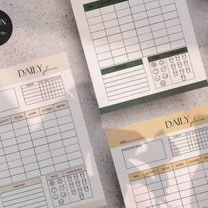 ADHD Daily Planner  ADHD Adult Journal Printable Planner Self Care Daily Planner for Adults ADHD Worksheets with 9 colors