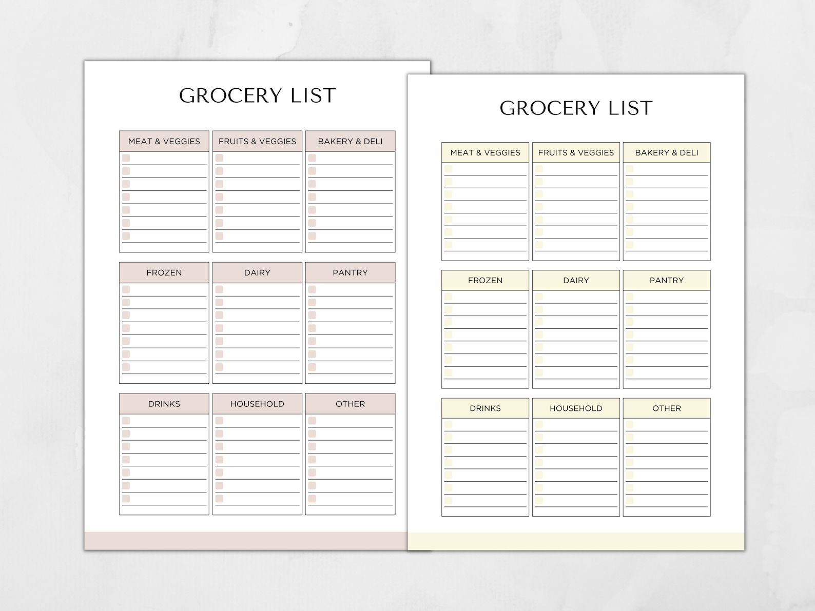 Printable Grocery List Template Editable Grocery Planner - Etsy
