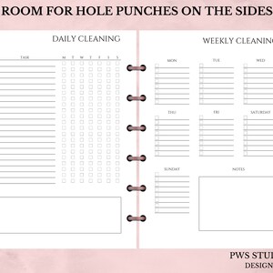 Printable Daily Weekly Monthly Cleaning Planner, Editable Cleaning ...
