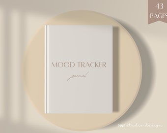 Mood Tracker Journal for Daily Mental Health and Wellness Editable Anxiety Worksheets Mental Health Journal Depression Log Therapy tools