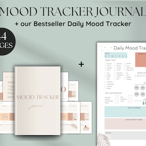 Ultimate Daily Mood Tracker Bundle Mood Tracker Journal Mental Health Planner ADHD Daily Worksheets Self Care Log Monthly Mood Kit
