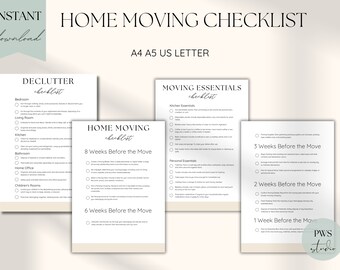 Home Moving Checklist Moving Planner Moving Binder Moving List Relocation Organizer Moving To Do List Home Moving Worksheets