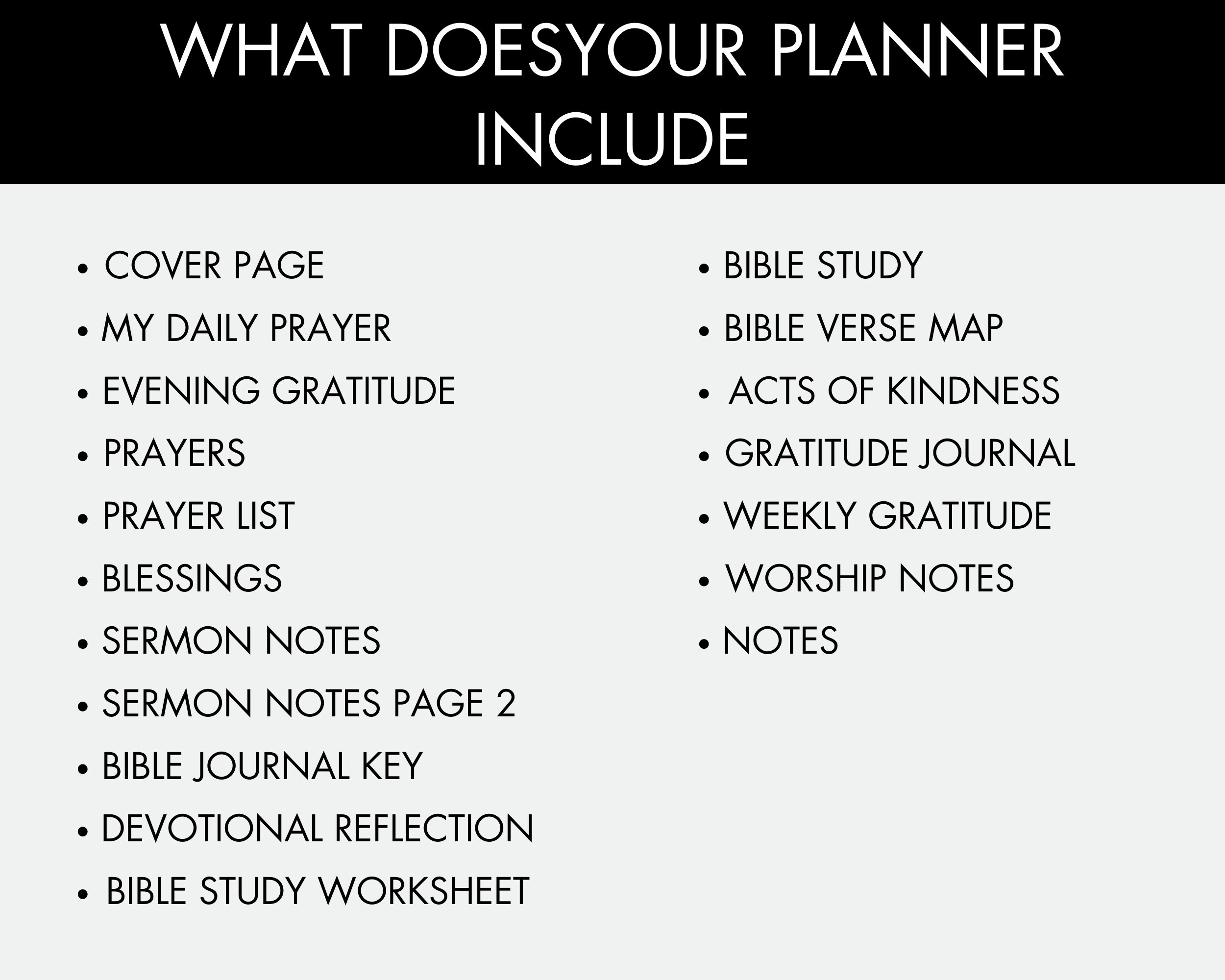 Printable Faith Planner, Bible Study Notebook, Prayer Journal ...