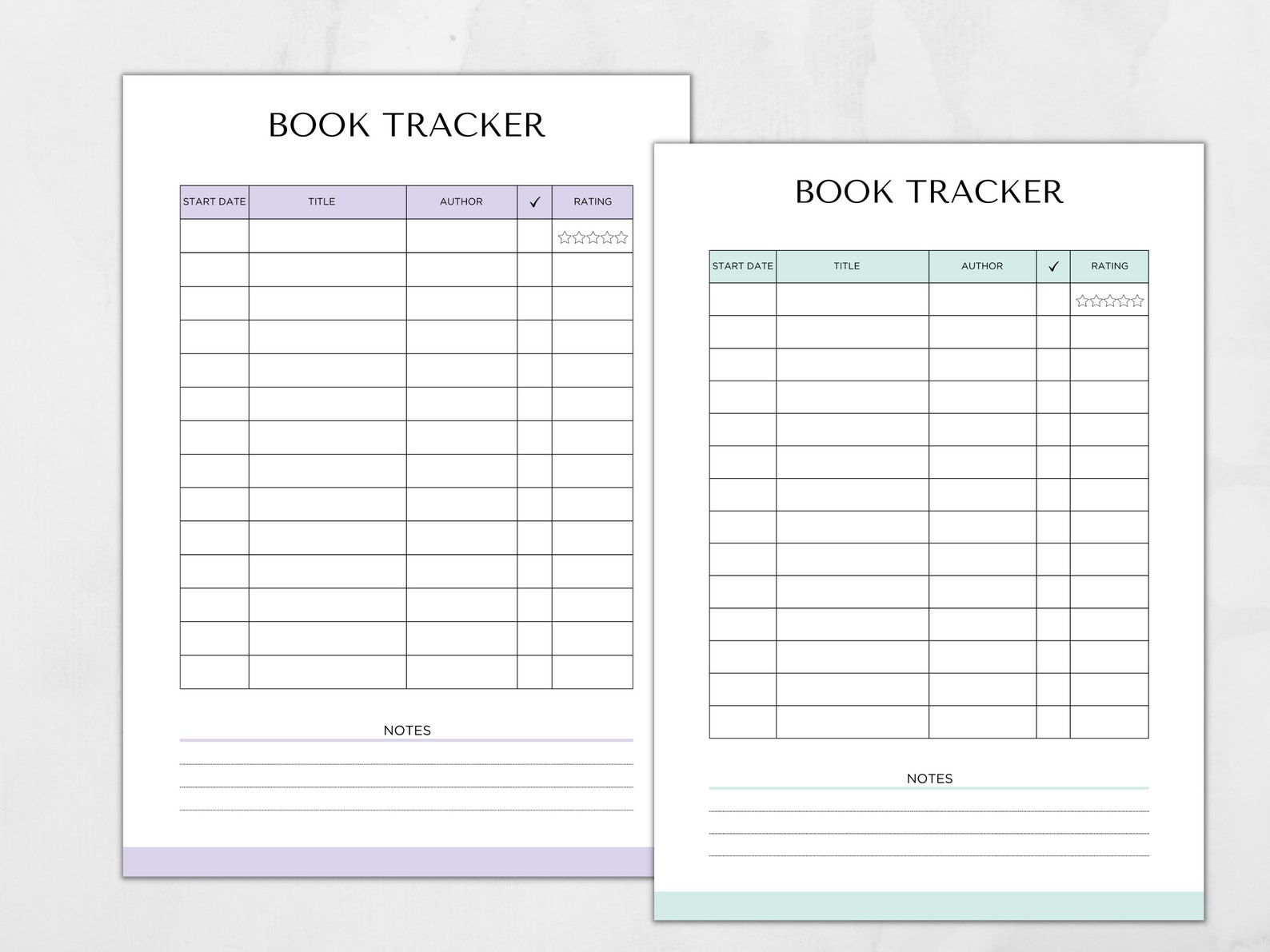 Printable Book Tracker Template, Reading List, Book Worm Checklist ...