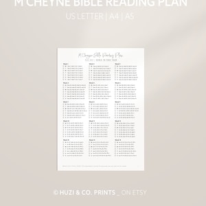 M'cheyne Bible Reading Plan, Bible Reading Plan Printable, 1 Year Bible ...