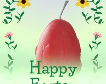 Vela de huevo de Pascua / Cera de soja hecha a mano en caja de conejito / Decoración de Pascua