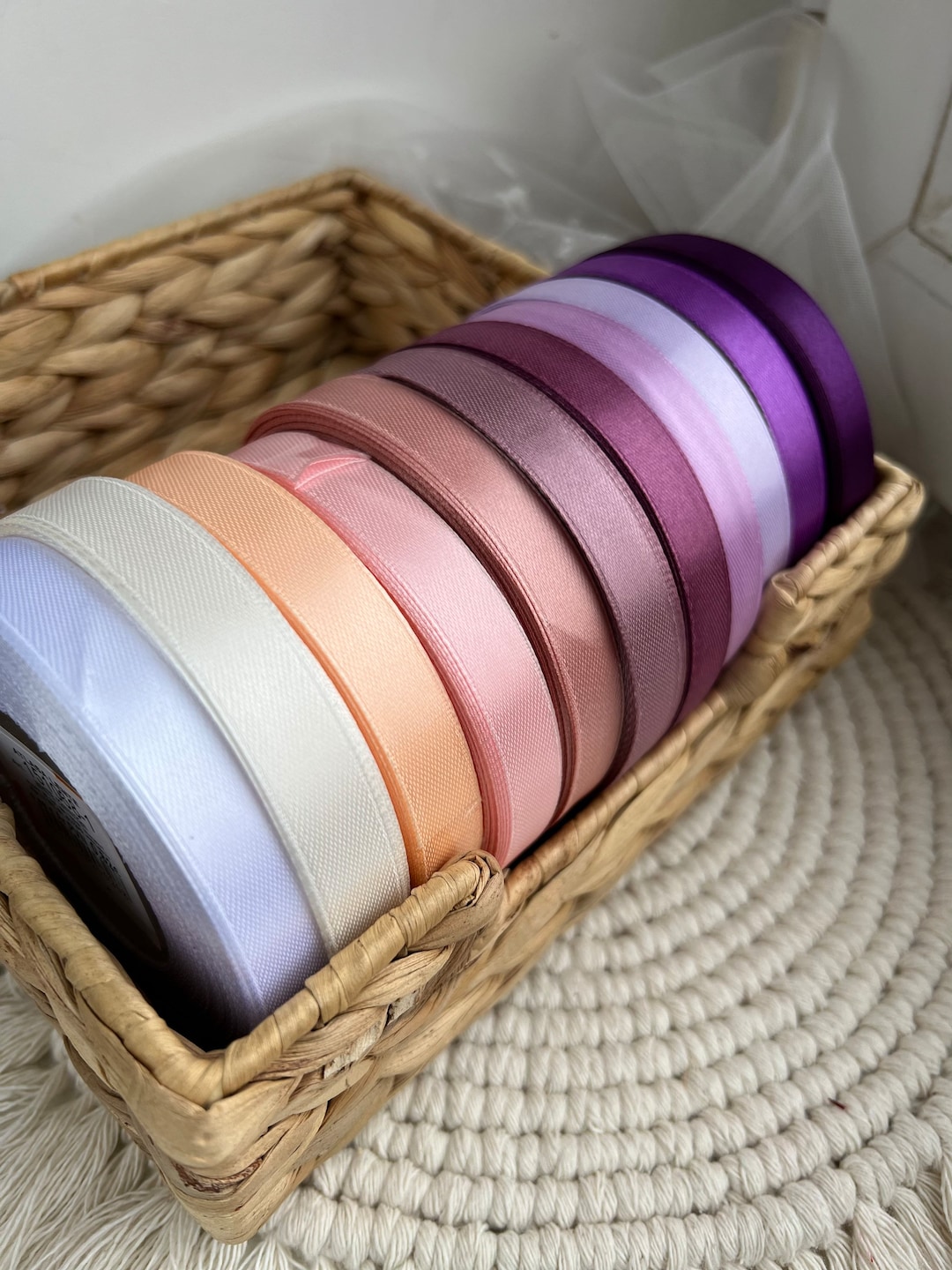 Pink Baby Shower Ribbon - 4/8 Inch Double Face Satin 100 Yards For Party Decorations & Crafts