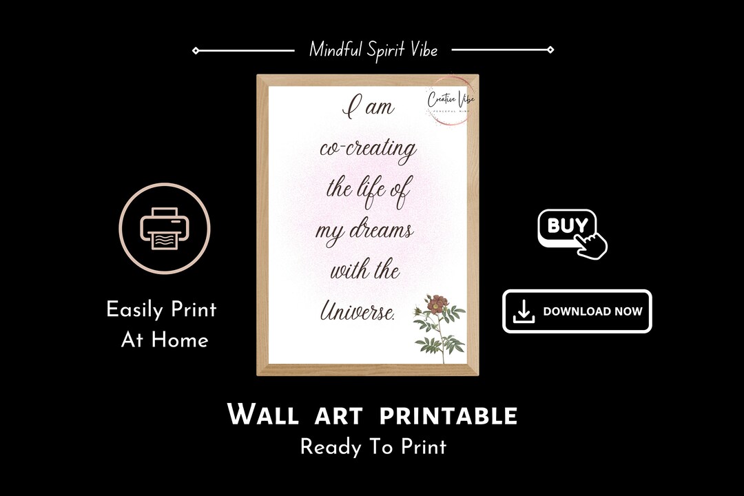 Printable Quote Art Minimalist Wall Decor Inspirational Words Instant ...