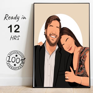 paar Malerei, gesichtsloses Porträt, gesichtslose Illustration, gesichtslose Malerei, Paarillustration, Fotoillustration, Druckgeschenk für ihn