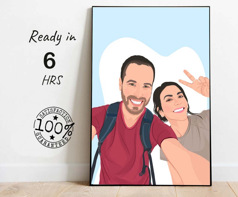 Foto sin rostro personalizada, regalo de dibujo para él, retratos sin rostro para imagen de perfil, retrato sin rostro dibujado a mano, dibujo de foto, imagen 1