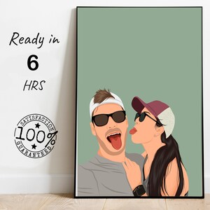 faceless portrait custom drawing, customized couple faceless drawing, personalized gift for Engagement, Printable Digital Art Drawing