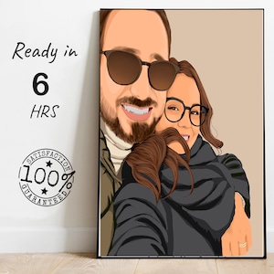 Retrato sem rosto personalizado: desenho digital personalizado (PNG, JPG)