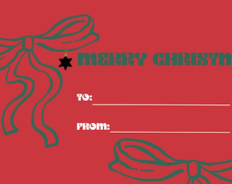Frohe Weihnachten Geschenkanhänger