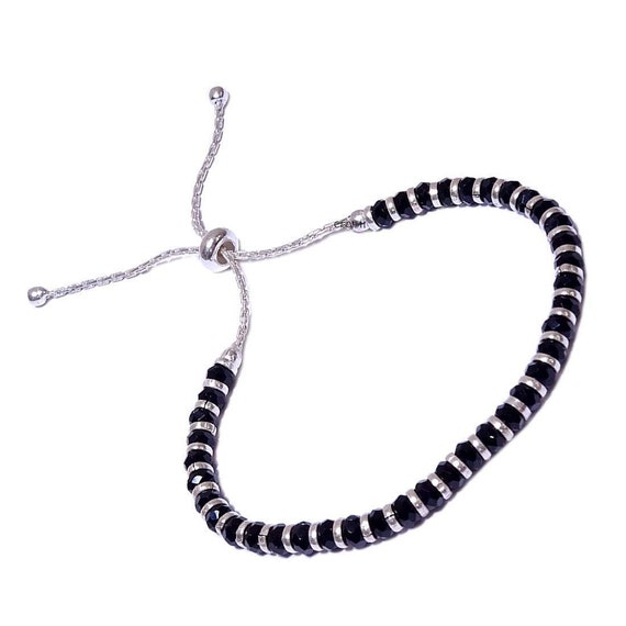 925 sterling silver customized black beads Nazariya bracelet, protect from  evil eyes, new born baby bracelet stylish jewelry from india bbr9 | TRIBAL  ORNAMENTS