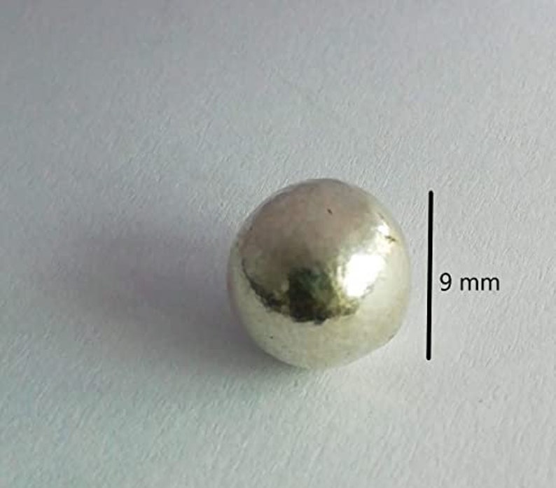 Solid Pure Silver Full Round Ball of 9 Mm for Lal Kitab Remedy Etsy