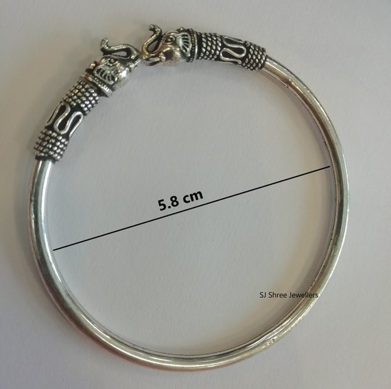 Ladies silver kada design deals