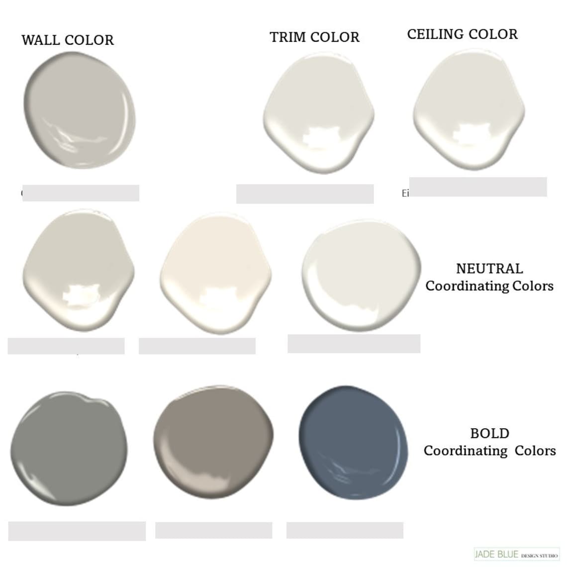 COLONNADE GRAY Coordinating Colors Interior Paint Palette Etsy
