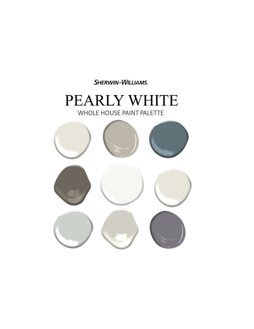 PEARLY WHITE Coordinating Colors Modern Interior Home Prepacked Paint