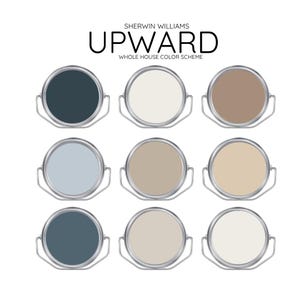 UPWARD 2024  Color of the year Modern interior home- Prepacked paint palette - Whole House Paint Colors