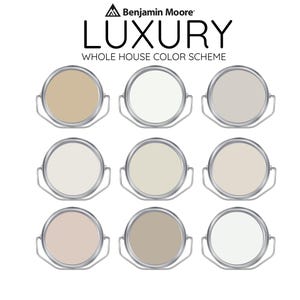 LUXURY Benjamin Moore Interior Paint Palette - Tavolozza di colori preconfezionata, colori per interni moderni - Colori per tutta la casa
