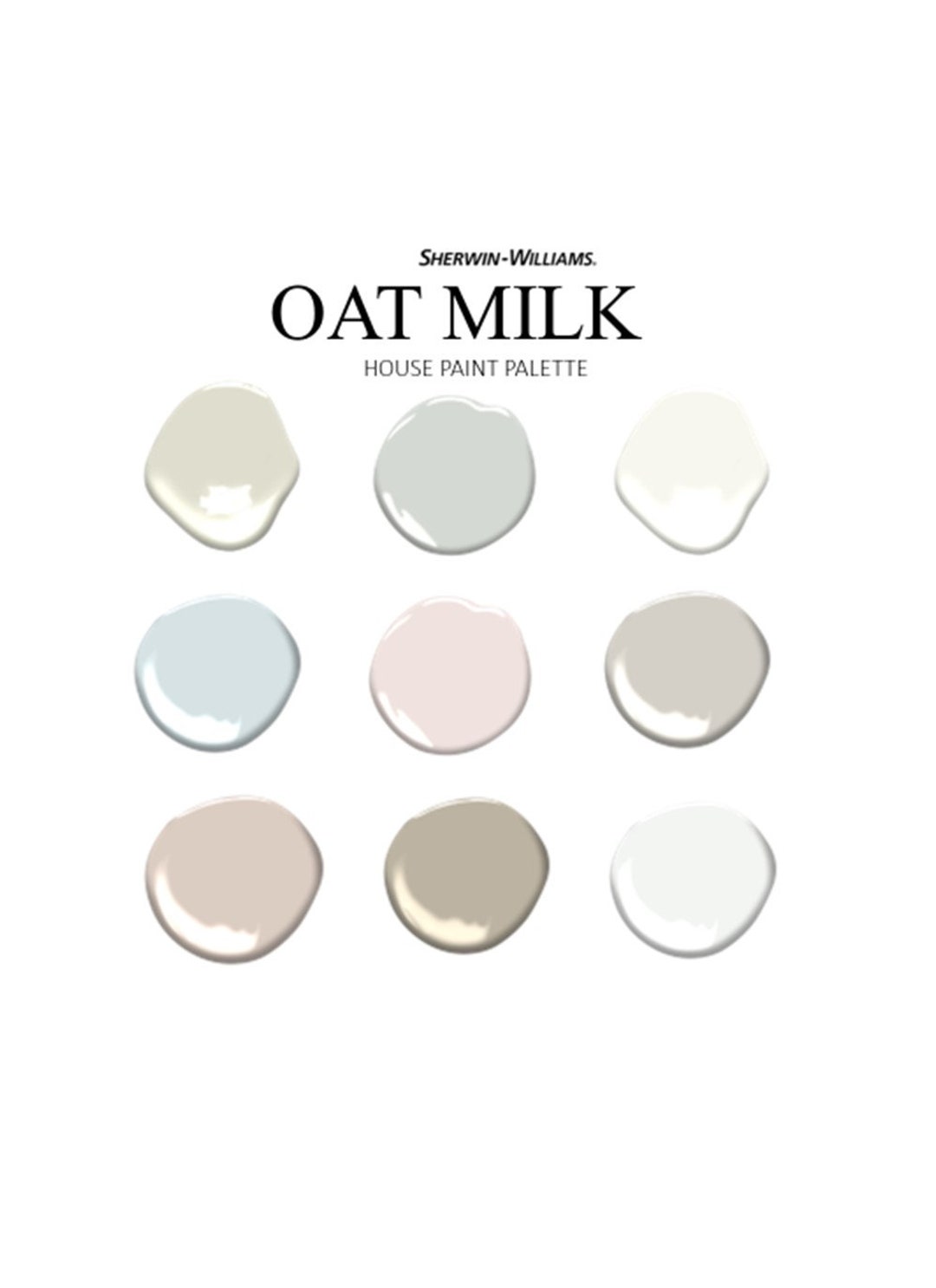 OAK MILK Sherwin Williams Interior Paint Palette Prepacked Etsy