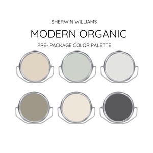 MODERN ORGANIC coordinating Colors Modern interior home- Pre-packed paint palette - Sherwin Williams paint - Whole House Paint Colors