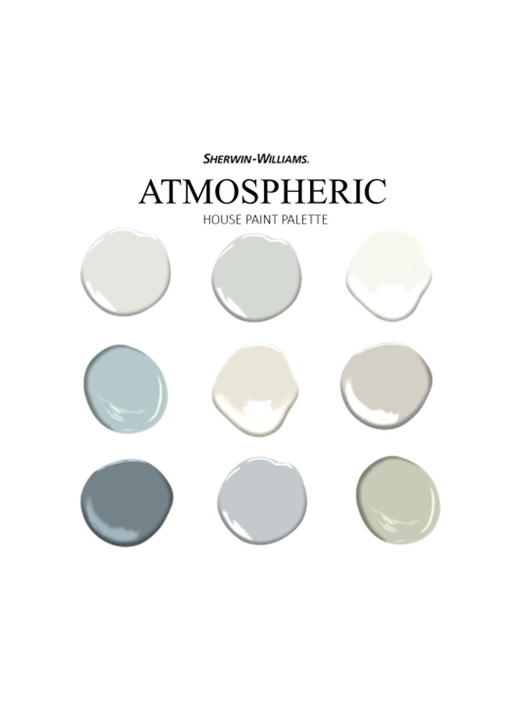 ATMOSPHERIC Sherwin Williams Interior Paint Palette Etsy