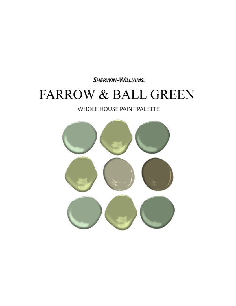Farrow & Ball Green Paint Matches Farrow Ball Dupes Farrow Etsy