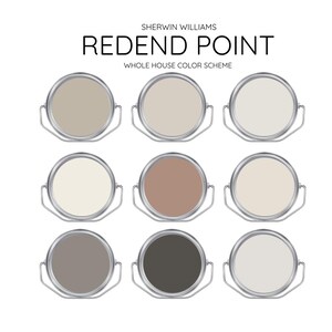 REDEND POINT 2024 Color of the year Sherwin williams Interior Paint Palette -  Prepacked paint Interior Paint - Whole House Paint Colors