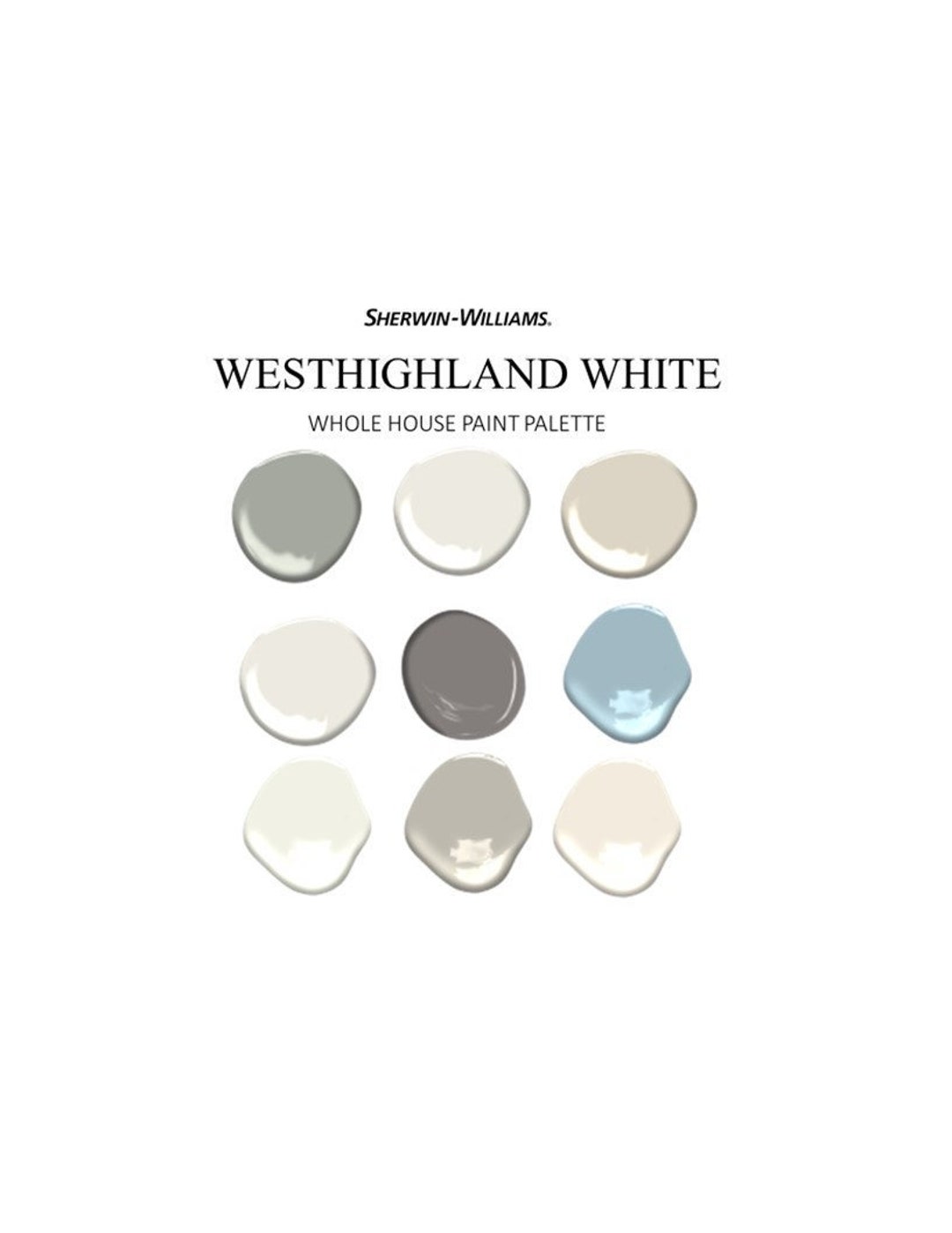 WESTHIGHLAND WHITE Coordinating Colors Modern Interior Home Etsy westhighland-white-coordinating-colors-modern-interior-home-etsy