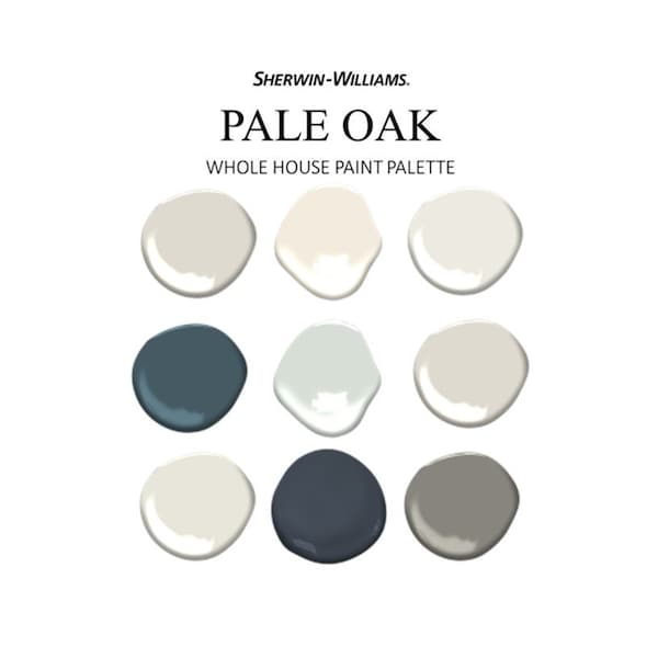 Whole House Palette With Pale Oak in It Etsy