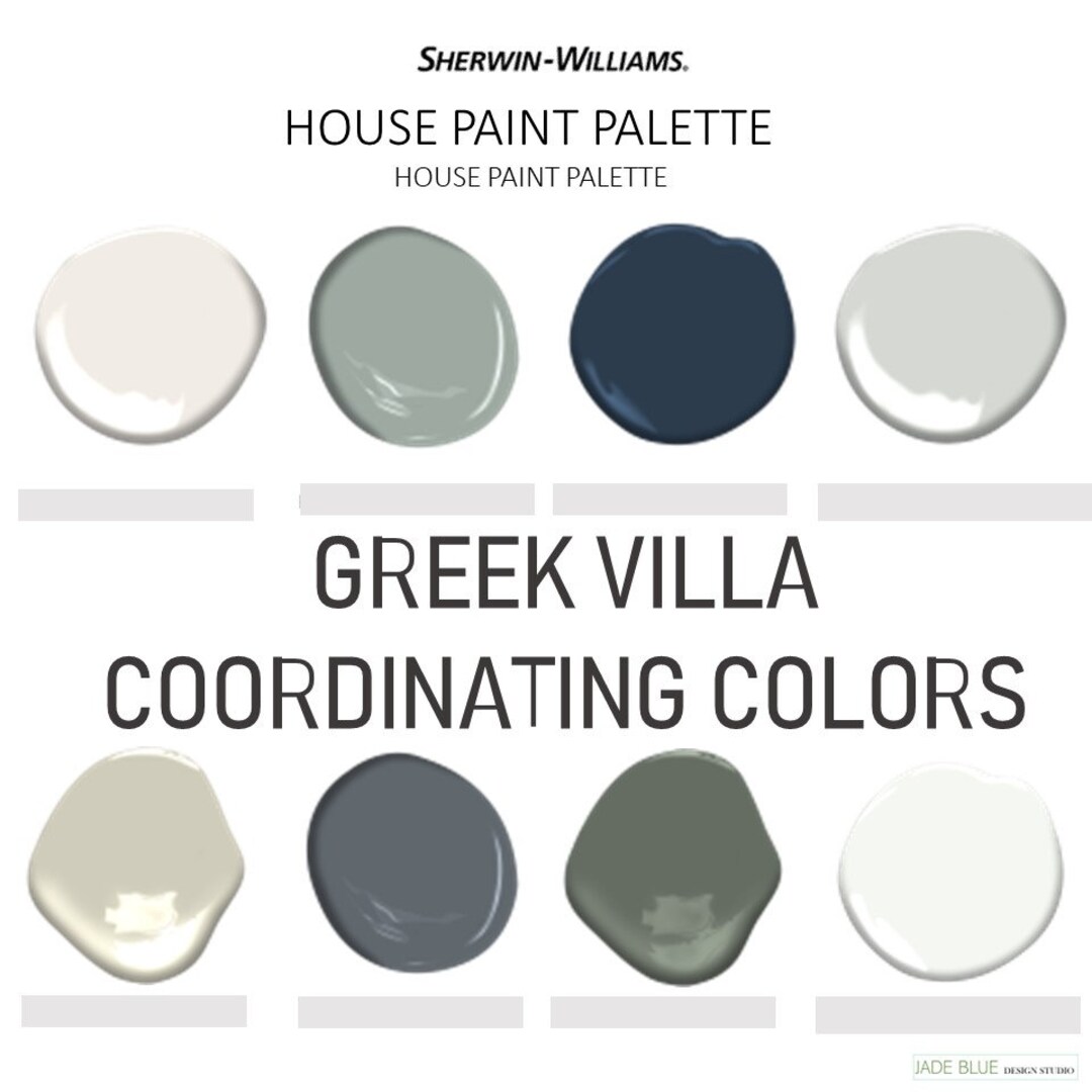 GREEK VILLA Coordinating Colors Interior Paint Palette Etsy