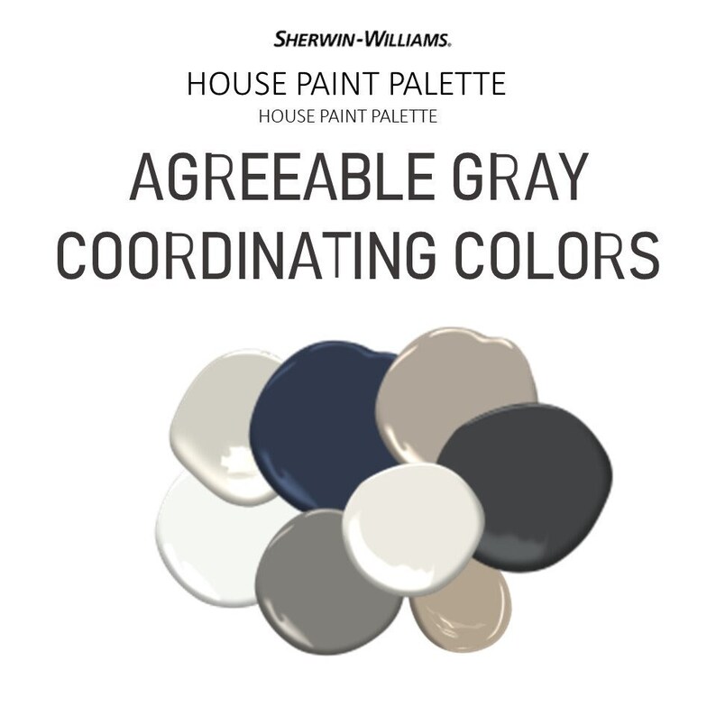 AGREEABLE GRAY Coordinating Colors Interior Paint Palette Etsy