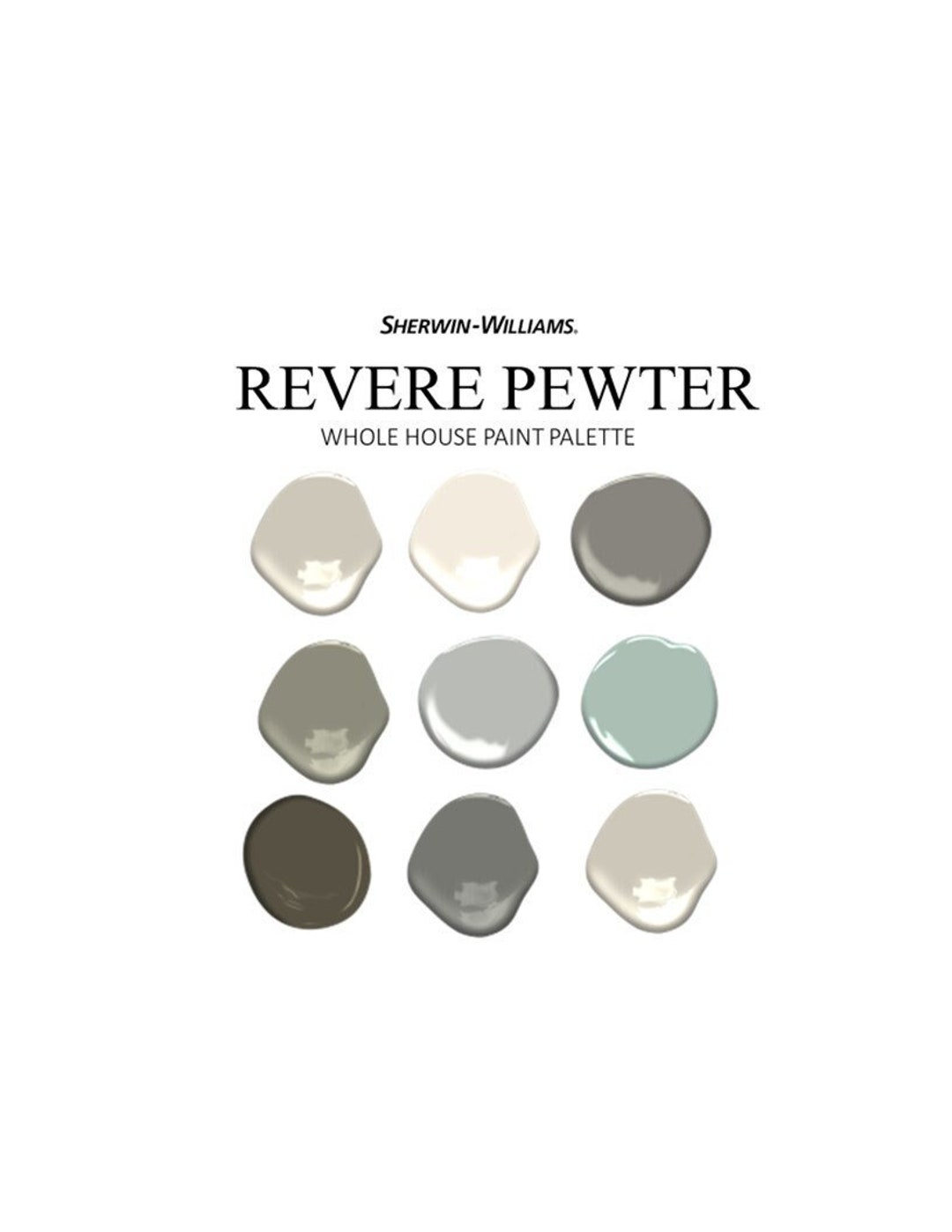 REVERE PEWTER Coordinating Colors Modern Interior Home Prepacked Paint