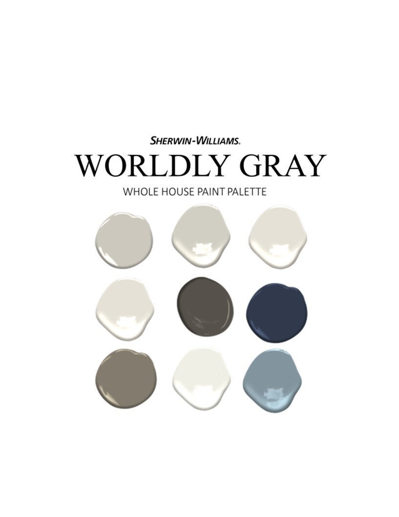 WORLDLY GRAY Coordinating Colors Modern Interior Home Prepacked Paint