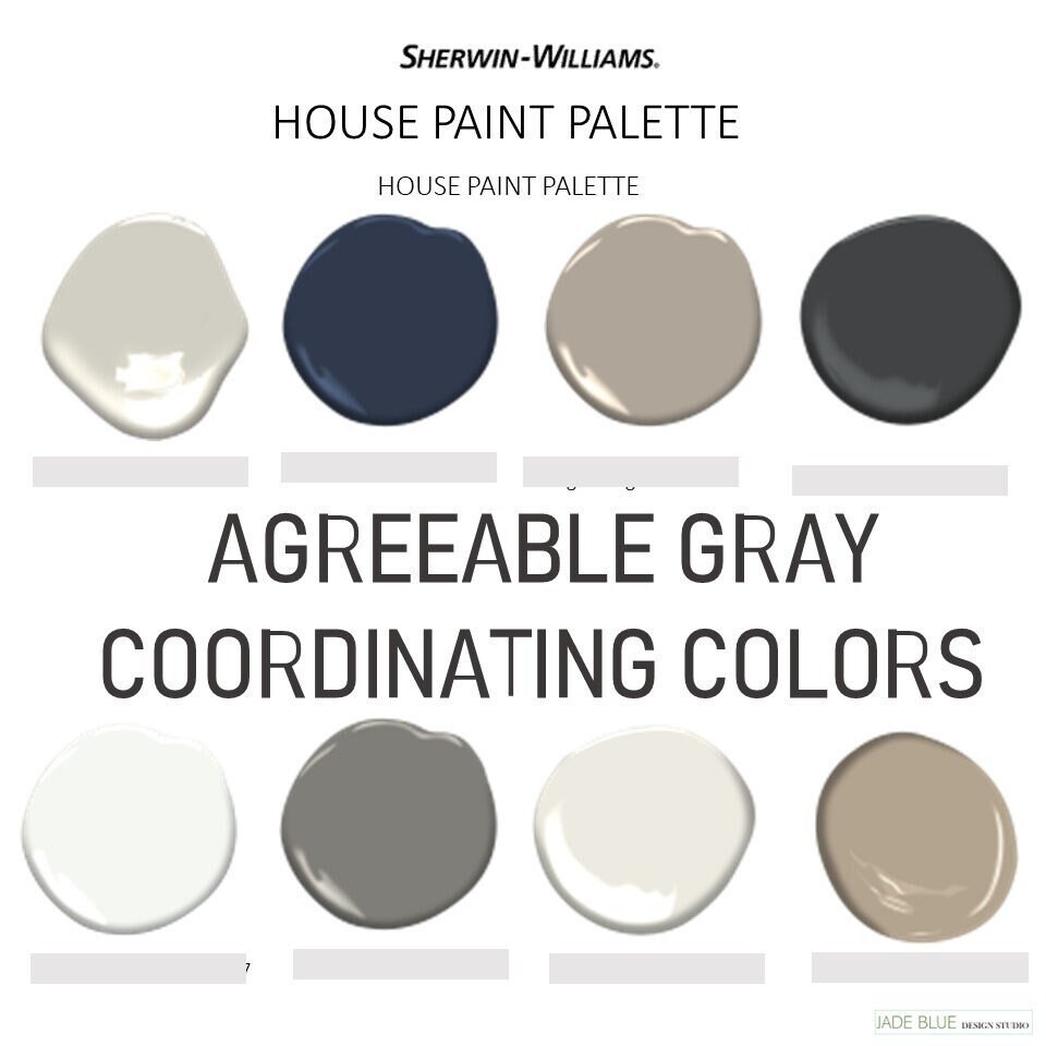 AGREEABLE GRAY Coordinating Colors Modern Interior Home Etsy